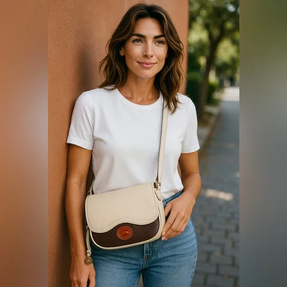 Dooney & Bourke Authentic Vintage Teton Saddle Crossbody Bag - Picture 3 of 16